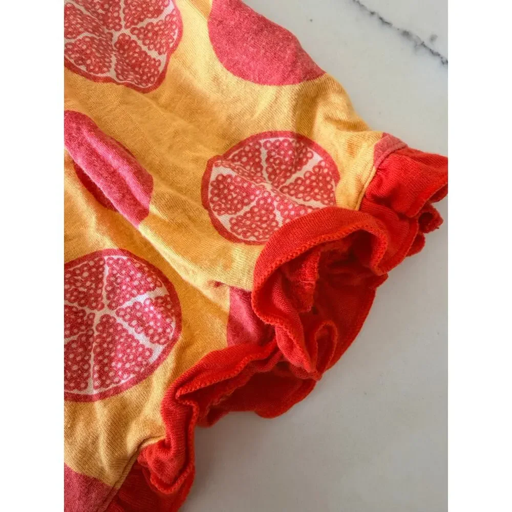 Kickee Pants Charming Marigold Pomegranate Bamboo Swing Dress 6-12 months